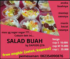 Check spelling or type a new query. Kata Kata Promosi Salad Buah Cara Golden