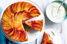 Upside Down Honey Nectarine Cake Recipe Nectarine Recipes Upside Down Cake Almond Recipes