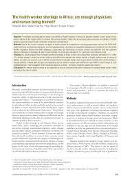 La priorité du traducteur est de proposer une traduction de la meilleure qualité possible, c'est la raison pour laquelle son vocabulaire est constamment élargi dans tous les domaines et dans. Pdf The Health Worker Shortage In Africa Are Enough Physicians And Nurses Being Trained