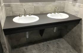 Depending on the design of your commercial bathroom, there are four different methods for installing your bathroom partitions. Restroom Vanities In Hdpe Solid Plastic Partition Plus