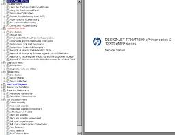 Hp Designjet T790 T1300 Eprinters Series And T2300 Emfp Series Service Manual Parts List And Diagrams And Diagrams Service Manuals Download Service