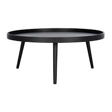 A distinctive choice for your living room. Safavieh Fritz Round Black Wood Tray Top Coffee Table 35 4 In Diameter Cof4204a Rona