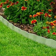 Landscape edging coil galvanized steel lawn edge antirust flexibility sturdy for lawns,borders and pathway,6.3 inch by 16 feet. Steel Landscape Edging