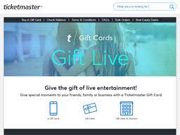 If your purchase exceeds the amount of your gift card balance, you must pay the difference by another means. Ticket Master Gift Card Balance Check Balance Enquiry Links Reviews Contact Social Terms And More Gcb Today