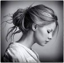 Beautiful Woman Black And White Drawing Trendy Drawing Hair Side View Beautiful 62 Ideas Side Portrait Portrait Portrait Girl