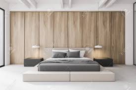 We published also black & white bedroom, navy & dark blue bedroom & 100 master bedroom ideas. Luxury Modern Master Bedroom Interior With White And Wooden Walls Stock Photo Picture And Royalty Free Image Image 142658121
