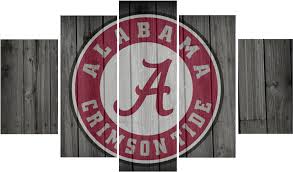 Get the latest alabama 2021 national champs shirts & hats. Download Hd Printed Alabama Football Logo 5 Pieces Canvas Alabama Crimson Tide Full Size Png Image Pngkit