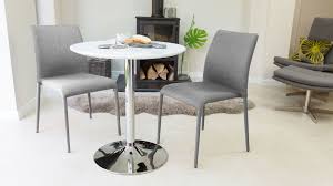 Naro Round Gloss White 2 Seater Dining Table 2 Seater Dining Table Fabric Dining Chairs Kitchen Table Settings