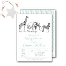 Zoo Baby Shower Invitation Rose Paper Press