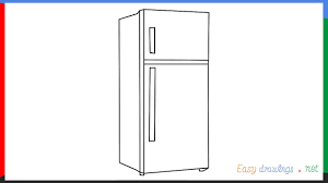 How to draw a refrigerator easy step by step for beginners. Fridge Drawing How To Draw A Fridge Step By Step For Beginners Youtube