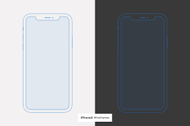 Iphone Xs Wireframe Mockups Mockup Flat White Dark Light Iphone Iphonex Apple Wireframe Black Front Wireframe Mockup Wireframe Mockup
