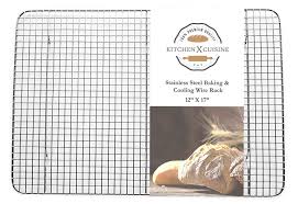 Premium Quality Stainless Steel Cooling Rack Baking Rack 12 X 17 Oven Safe And Fits Half Sheet Pan Size Coolin Baking Accessories Oven Safe Cooling Racks