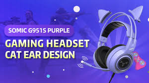 Limited time sale easy return. Somic Gaming Headset G951s Cat Ear Headphone Purple Review Youtube