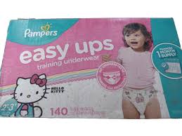RARE Hello Kitty Pampers Easy Ups 2T-3T Diapers 140 Ct Discontinued