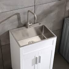 Check spelling or type a new query. Buy 24 White Laundry Utility Cabinet W Stainless Steel Sink And Faucet Combo Online In Finland B081dl5m7v