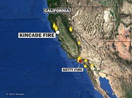 Map the six new fires burning in california. Fire In California Latest On Getty Kincade Simi Valley Hill Fires And Evacuations Today Live Updates