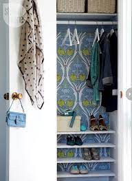 7 Stylish Diy Wallpaper Projects Style At Home Closet Wallpaper Wallpaper Project Diy Wallpaper