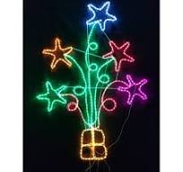 Christmas Rope Light Motifs, New for 2019, 150cm Star Tree Rope Light Motif
