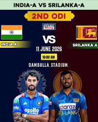 🏏 Match Day Eve: India A takes on Sri Lanka A in the 2nd ODI tomorrow! 📅 Date: June 11, 2026 ⏰ Time: 10:00 AM 📍 Venue: Dambulla Stadium 🔥 Who are