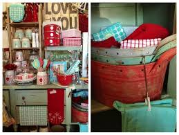 turquoise and red kitchen colors