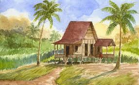 31 Lukisan Pemandangan Rumah Lukisan Pemandangan Rumah Kampung Cikimm Com Download Lukisan Seni Rumah Usang Di Atas Bukit Downlo In 2020 Painting Local Art Art