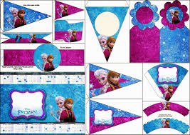 Oh My Fiesta In English Frozen In Blue And Purple Free Party Printables Images And Backgroun Party Printables Free Frozen Theme Party Frozen Party Supplies