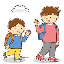 こんにちは とあいさつする子どものイラスト ソフト 子供と動物のイラスト屋さん わたなべふみ イラスト ソフト 子供イラスト 子供