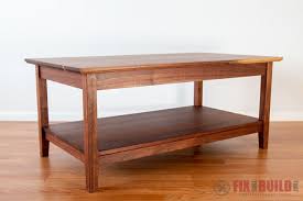 Ana built their coffee table using scrap wood from their cabin, but this coffee table plan is optimized for minimal waste using off the shelf whitewood boards, available at most home improvement stores. Diy Modern Farmhouse Coffee Table Fixthisbuildthat