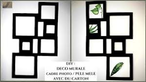 Idee cadre photo pele mele. Diy Deco Murale Cadres Photos Pele Mele Avec Du Carton Youtube