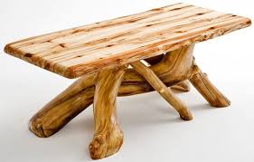 Natural Wood Furniture Aspen Log Coffee Table Free Form Style Juniper Base Item Ct03089 Custom S Natural Wood Furniture Rustic Furniture Log Furniture