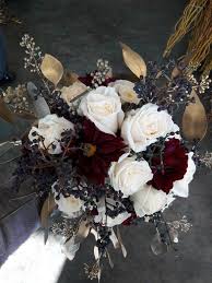 Maybe you would like to learn more about one of these? Gold White Burgundy And Navy Bridal Bouquet Using Roses Dahlias Babies Breath Spray Painted Seed Wedding Flowers Navy Bridal Bouquet White Bridal Bouquet