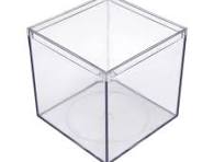 8 Pack Clear Acrylic Boxes with Lids – 4"L x 4"W x 4"H, Made in USA,  Plastic Display Box for Candy, Party Favors, Gifts, Ornaments or  Collectibles