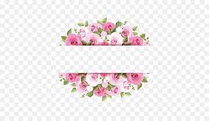Rose Pink Flower Stock Photography Watercolor Flower Border Pink Watercolor Flower Flower Border Pink Watercolor