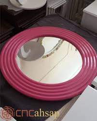 Pembe Kenarli Yuvarlak Ayna Cercevesi Round Mirror Frame With Pink Edge Aynalar Ev Ofisi Pembe