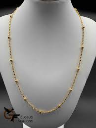 A much more expensive alternative is gold. Gold Beads With Simple Design Chain Globus Fashions