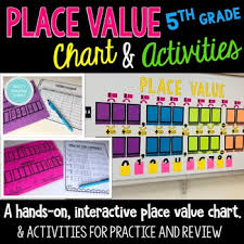 Place Value Chart Activities Bundle 5th Grade