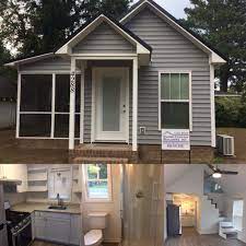 Grey Tiny House By Evans Custom Builders Inc In Nc Tiny House On Wheels Modern Prefab Homes House On Wheels