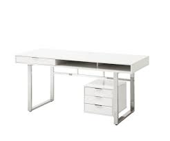 Lawrence Collection 800897 White Contemporary Writing Desk Desk With Drawers Wood Office Desk Contemporary Writing Desk
