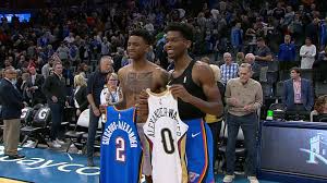 Canada, virginia tech, new orleans pelicans, erie bay hawks. Family Matters Shai Gilgeous Alexander Swaps Jerseys With Nickeil Alexander Walker