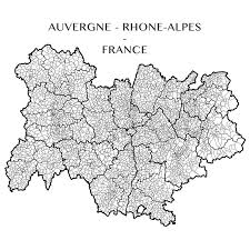 Carte d'auvergne montrant tous les départements d'auvergne. Dirigez La Carte De L Auvergne De Region Le Rhone Alpes France Illustration De Vecteur Illustration Du Carte Ville 90708443