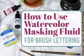Masking fluid is also great for masking off small details, like highlights in the eye or cuts of glass. How To Use Watercolor Masking Fluid For Brush Lettering Littlecoffeefox