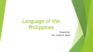 Language Of The Philippines Ppt