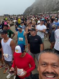 Yesterday, I ran the “The Rock to The Pier Half Marathon” in Morro Bay and  it was all along the beach. It was a beautiful scenic route & I always love  representing