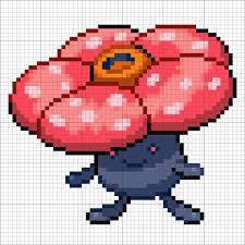45 Vileplume Minecraft Pixel Art Pixel Art Pokemon Pokemon Cross Stitch Anime Pixel Art