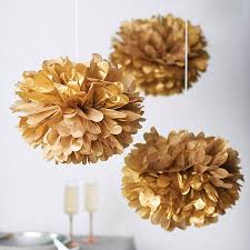 Black And Gold Pom Poms Decorations Metallic Hanging Pom Pom Decoration By Crafteratti Pom Pom Decorations Paper Pom Pom Gold Tissue Paper