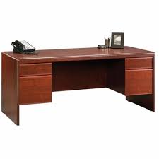 Full extension metal ball bearing drawer glides. Sauder Cornerstone Executive Desk Classic Cherry 404972 Sauder Furniture