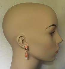 Michael Kneebone Coral Morganite Diamond Chalcedony Agate Dangle Earrings  For Sale at 1stDibs