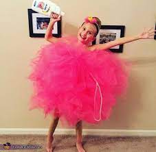 Also went to the local store and bought a box (250 count) of 1 safety pins. Leigh My Daughter Riley Age 9 Is Wearing Her Homemade Loofah Costume I Googled Loofah Halloween Costume Pink Halloween Costumes Halloween Costume Contest