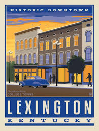 Anderson Design Group American Travel American College Towns Lexington Ky Travel Posters American Travel Vintage Travel Posters