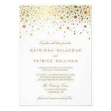 Faux Gold Foil Confetti Elegant Wedding Invitation Zazzle Com Elegant Wedding Invitations Wedding Invitation Confetti Gold Wedding Invitations